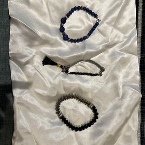 3 beaded bracelets